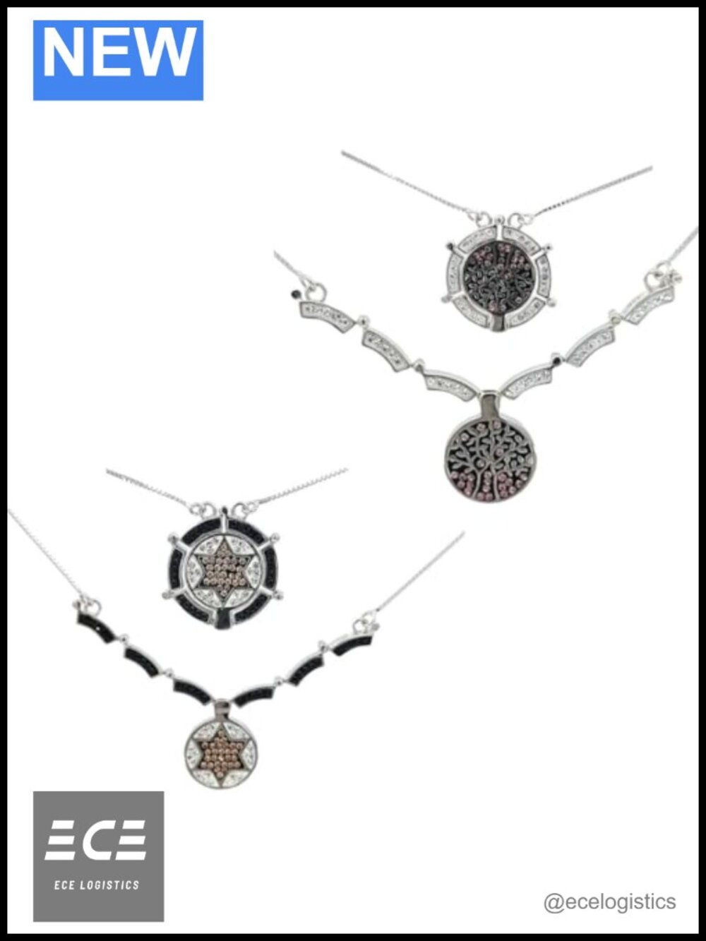 Reversible Star of David Pendant Necklace 925 Sterling Silver Jewish Jewelry